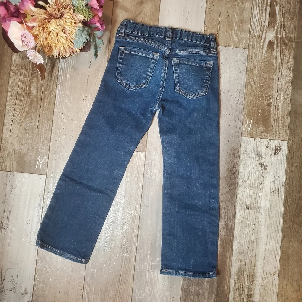 Old Navy Straight Leg Dark Wash Blue Denim Jeans Boys Size 5 Regular NWOT EUC